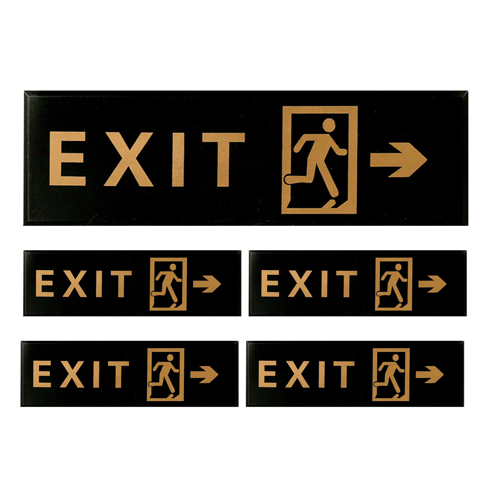 Emergency Exit Sign - 5Pcs Exit Sign Self Adhesive Acrylic