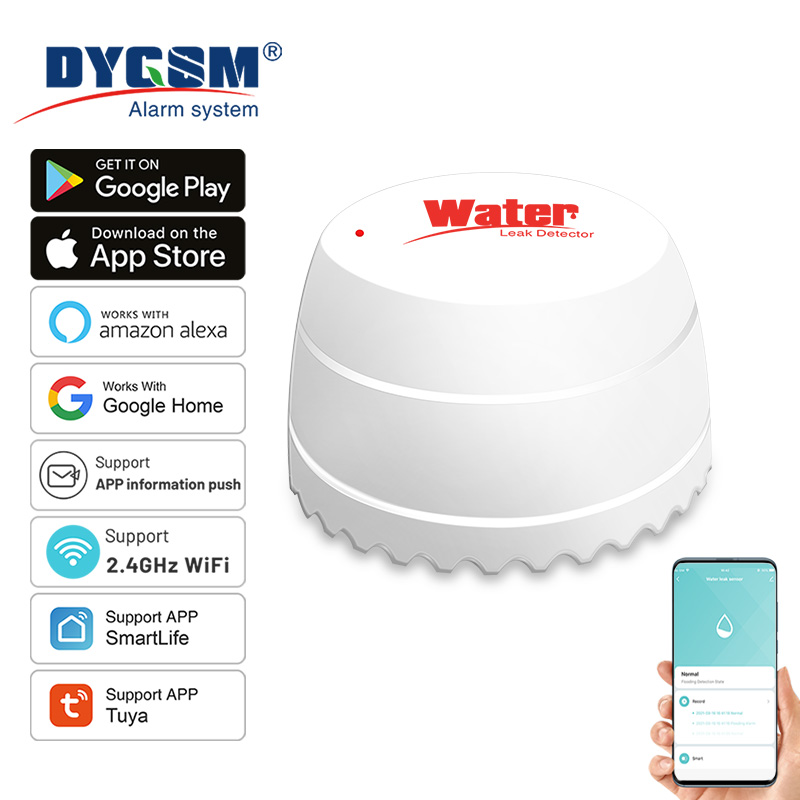 Water Alarm Sensor - Tuya WiFi Water Leak Detector Flood