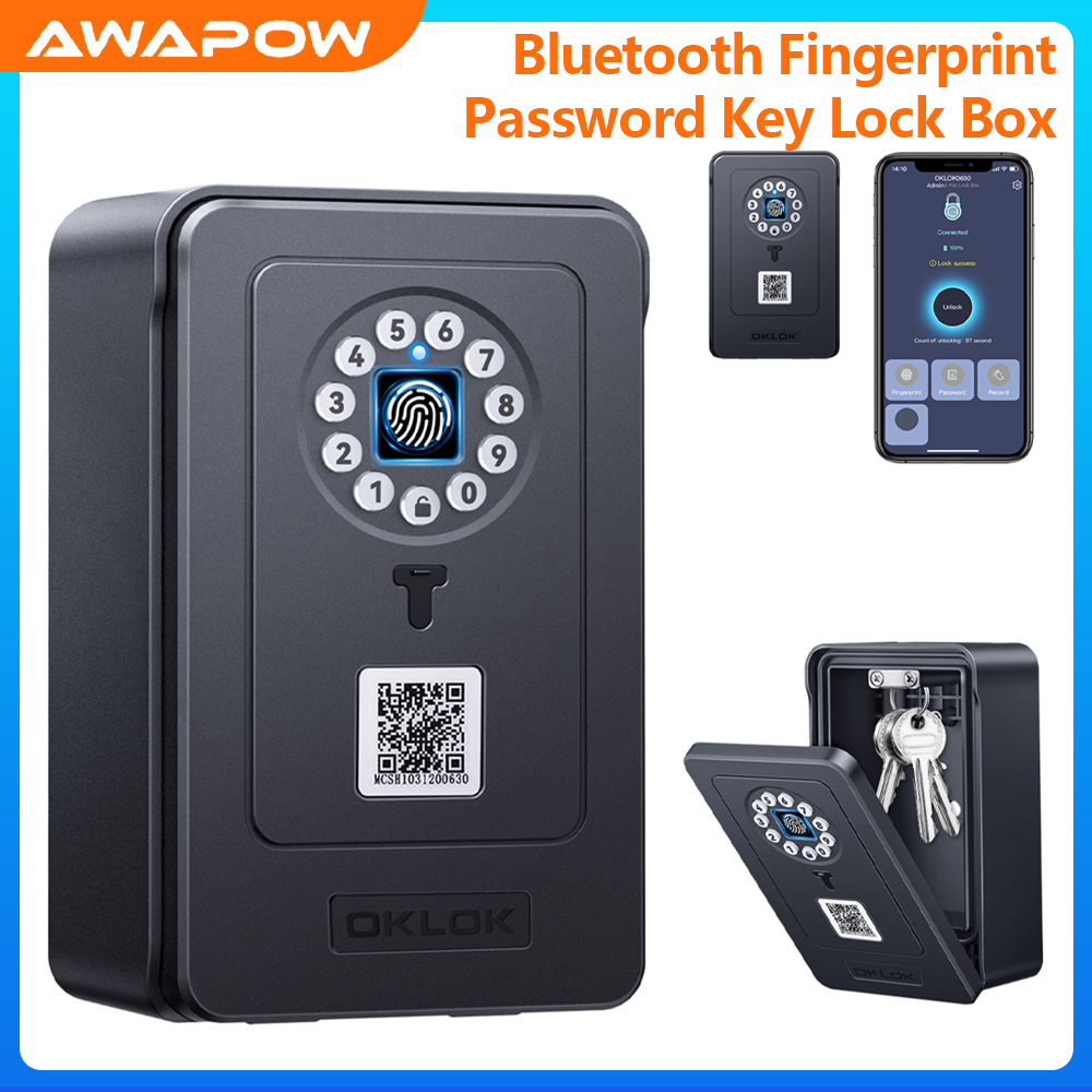 Lockbox Key Secure - Awapow Bluetooth Password Key Box Anti