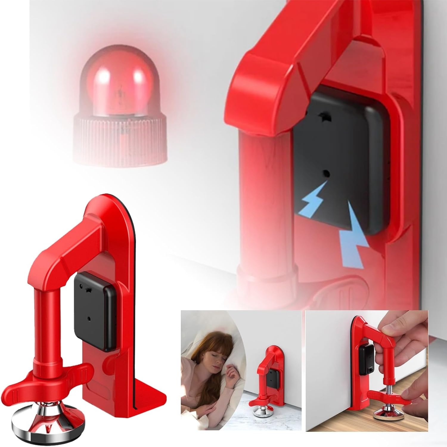 Door Stop Alarm - Battery Powered Alarm Door Stopper Door