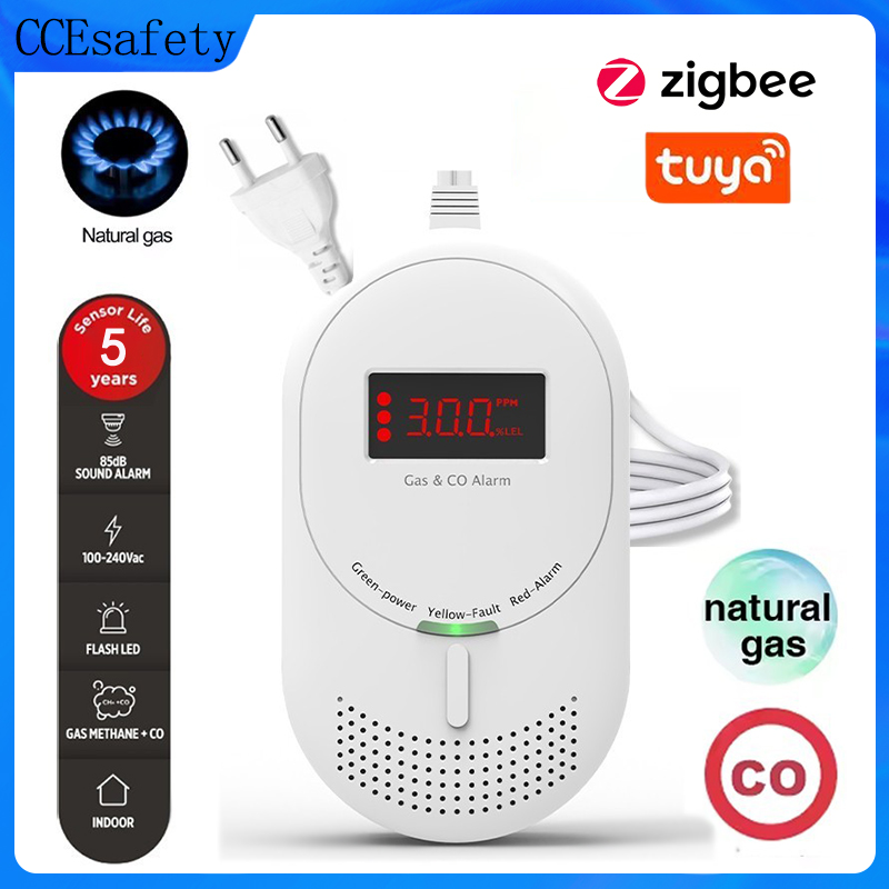 Co Detector Plug - CCEsafety Zigbee Tuya Gas CO Detector
