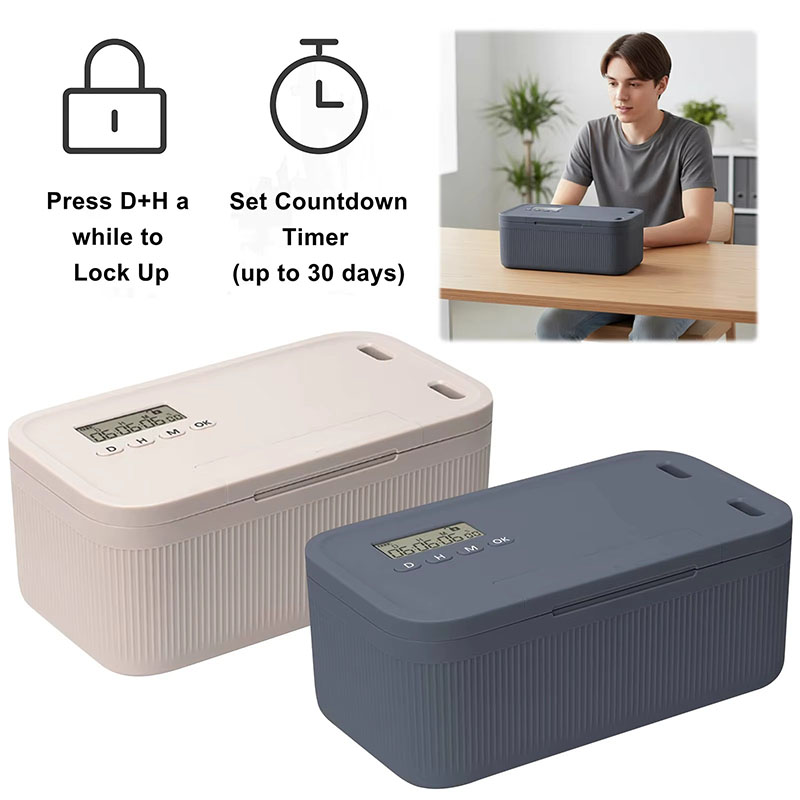 Medicine Cabinet Lock - Lock Box with Timer Phone Locker