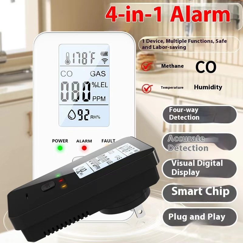 Co Detector Plug - 4 In 1 Gas Detector Carbon