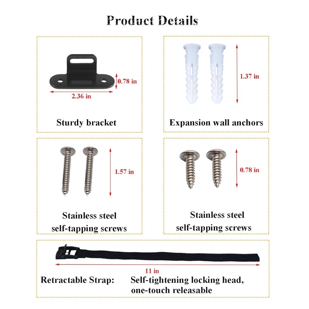 Earthquake Anchor Strap - Easy Install Earthquake Proof Furniture Anchors