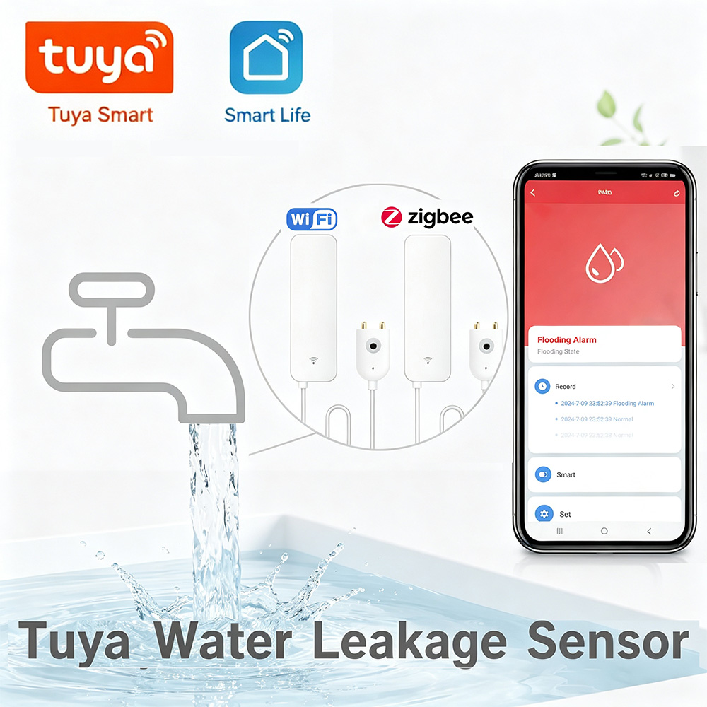 Water Alarm Sensor - ZigBee WiFi Water Leak Sensor Flood
