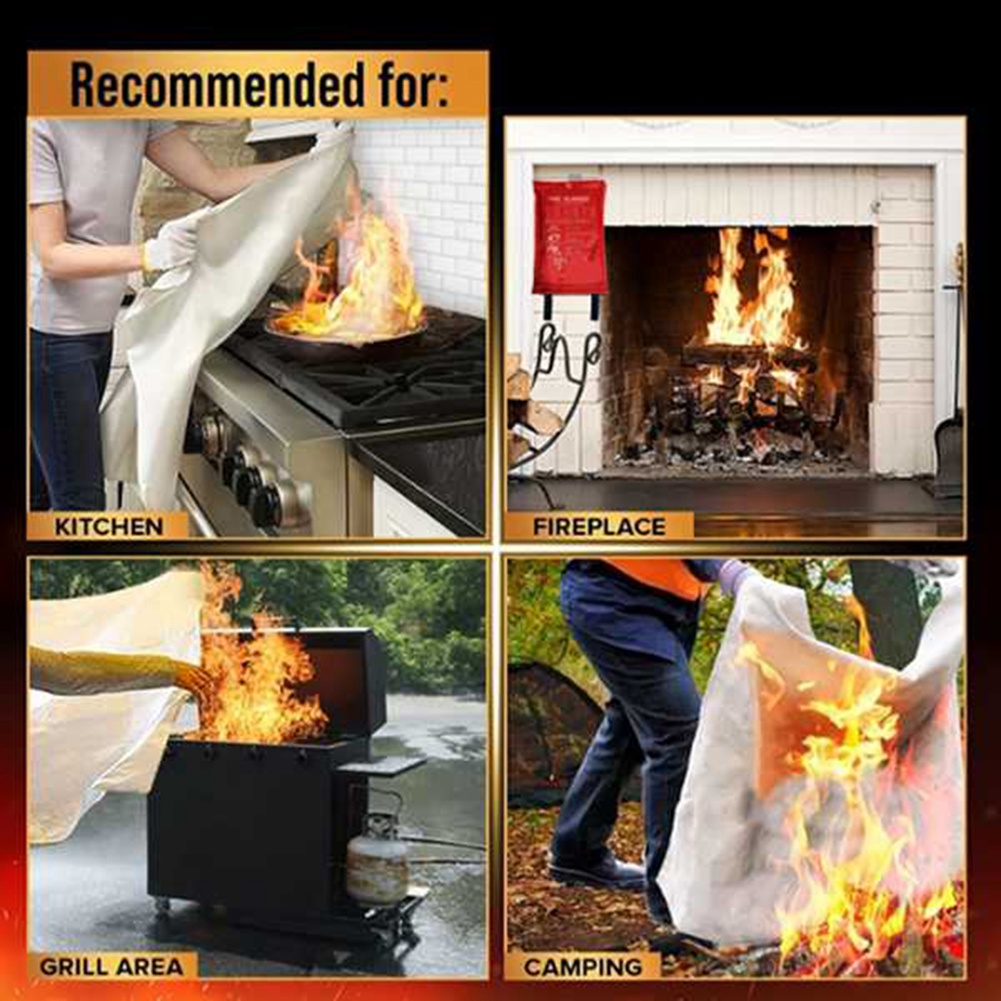 Fire Blanket Kitchen - AED2-Emergency Fire Blanket, Fire Blanket, Fire