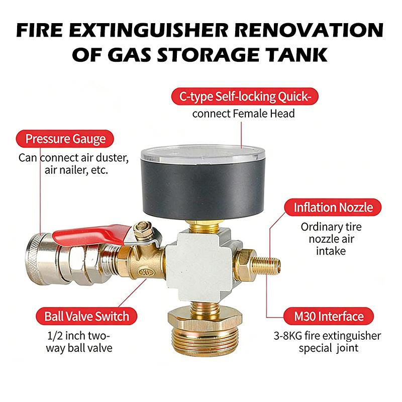 Fire Extinguisher Small - Air Pump Pressure Adapter Conversion Kit