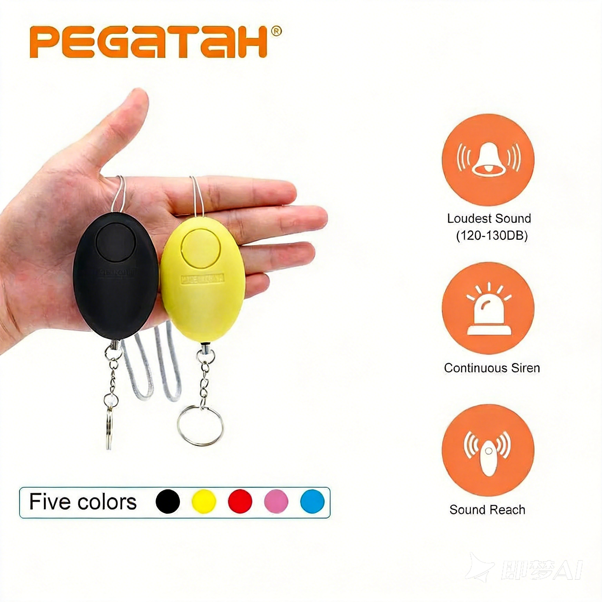 Personal Alarm Keychain - 120dB Personal Safety Alarm Keychain Self