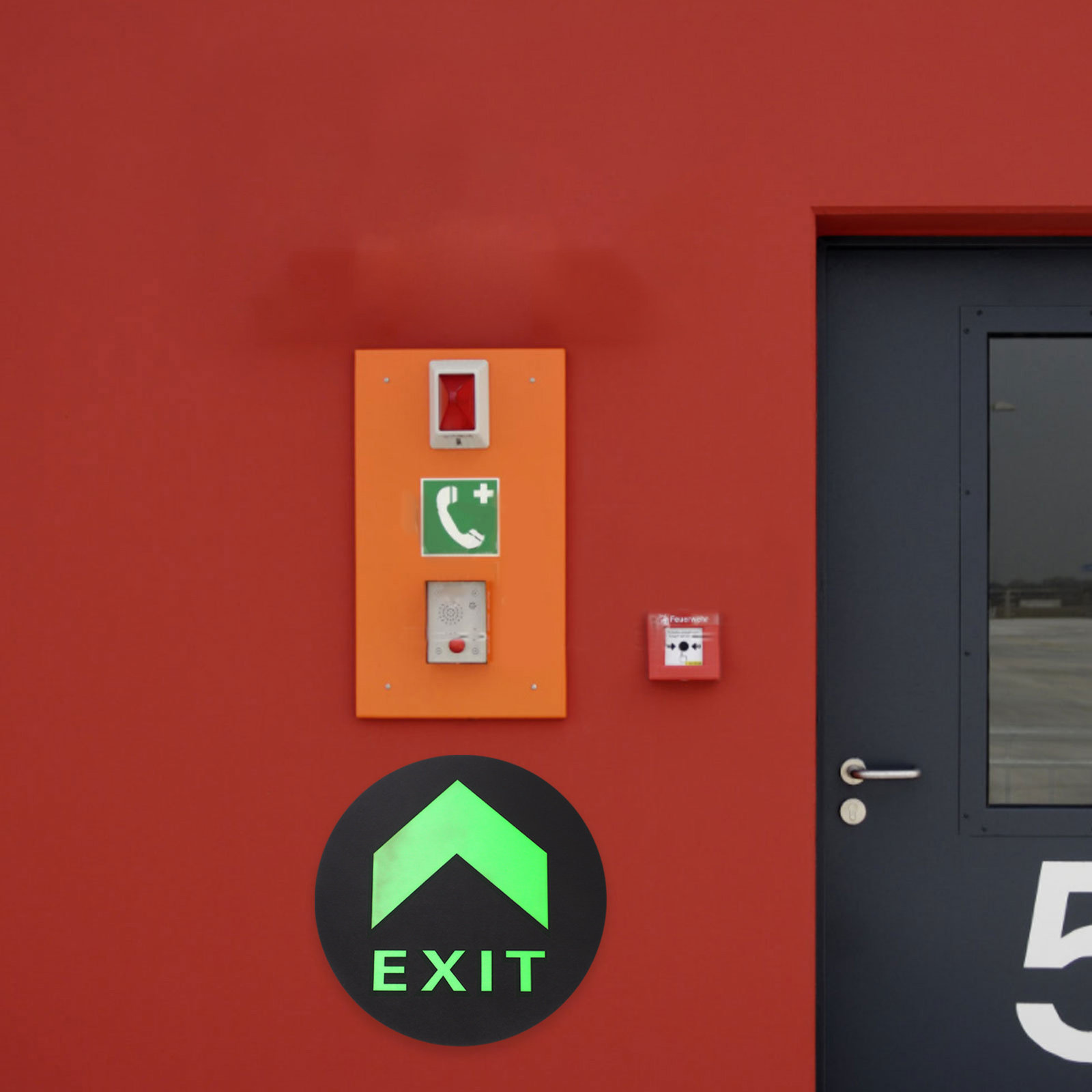 Emergency Exit Sign - 5Pcs Glow in Dark Exit Safety