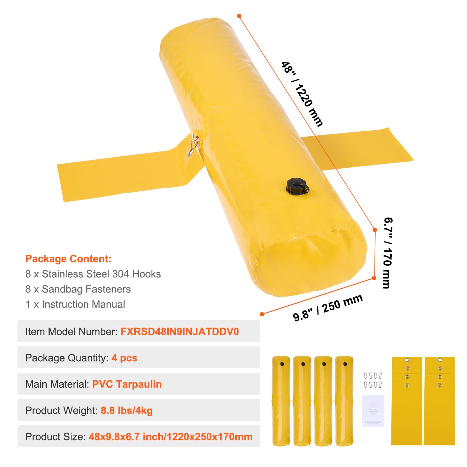 Flood Barrier Bag - Flood Barriers, Sandbag Alternative Flood Bags