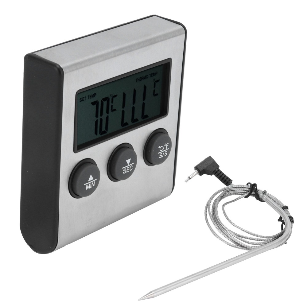 Pool Alarm Float - Silver Digital BBQ Meat Thermometer Large