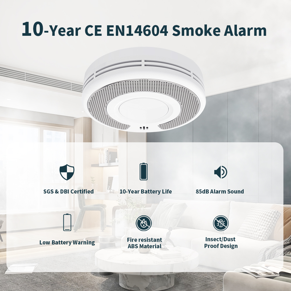 Smoke Detector Interconnected - Standalone Smoke Alarm, Smoke Detector with