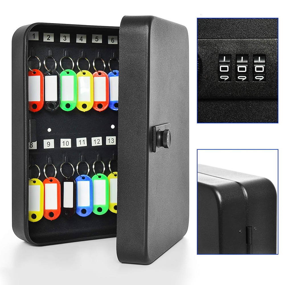 Lockbox Key Secure - Combination Key Cabinet 20 Key Hooks