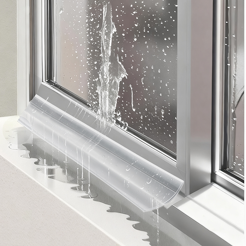 Window Lock Bar - Transparent Window Edge Rainproof Blocking Bar