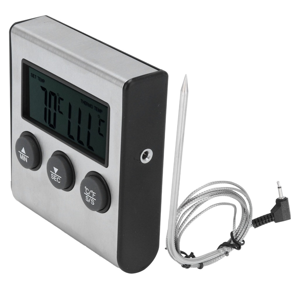 Pool Alarm Float - Silver Digital BBQ Meat Thermometer Timer