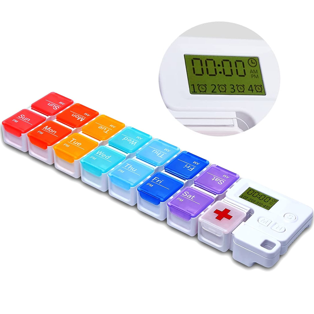 Medicine Cabinet Lock - 7-Day Pill Organizer with Medicine Reminder