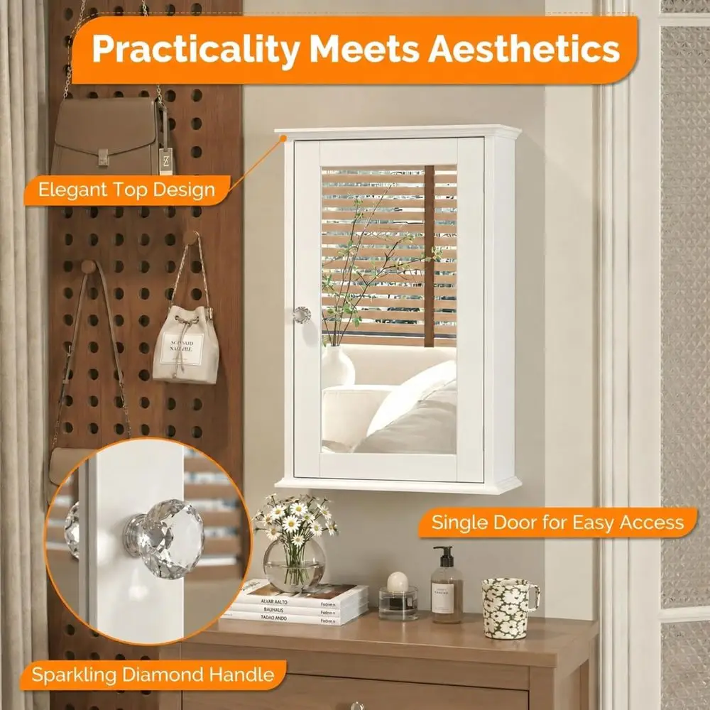 White Mirrored Medicine Cabine - Medicine Cabinet Lock review and price