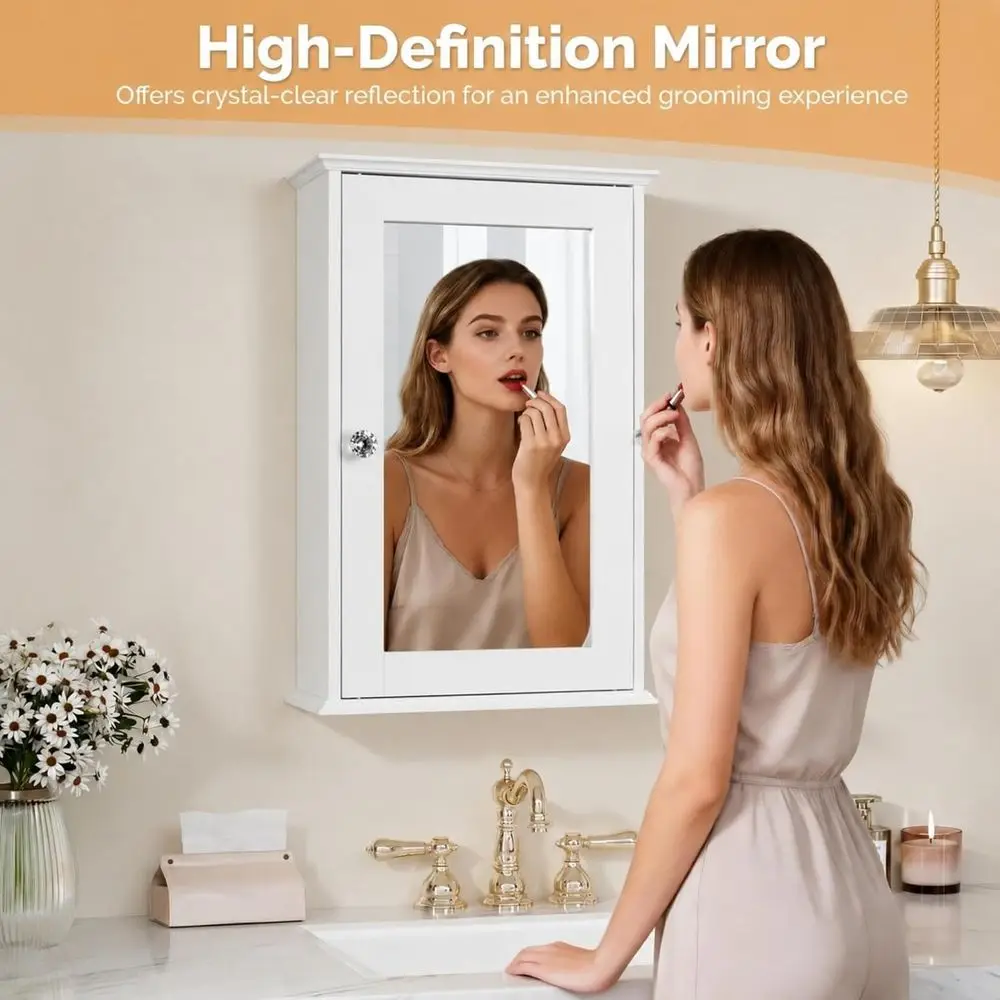White Mirrored Medicine Cabine - Medicine Cabinet Lock review and price