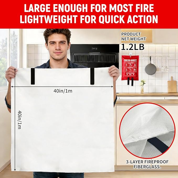 TANAN 2026 Latest Emergency Fi - Fire Blanket Kitchen review and price