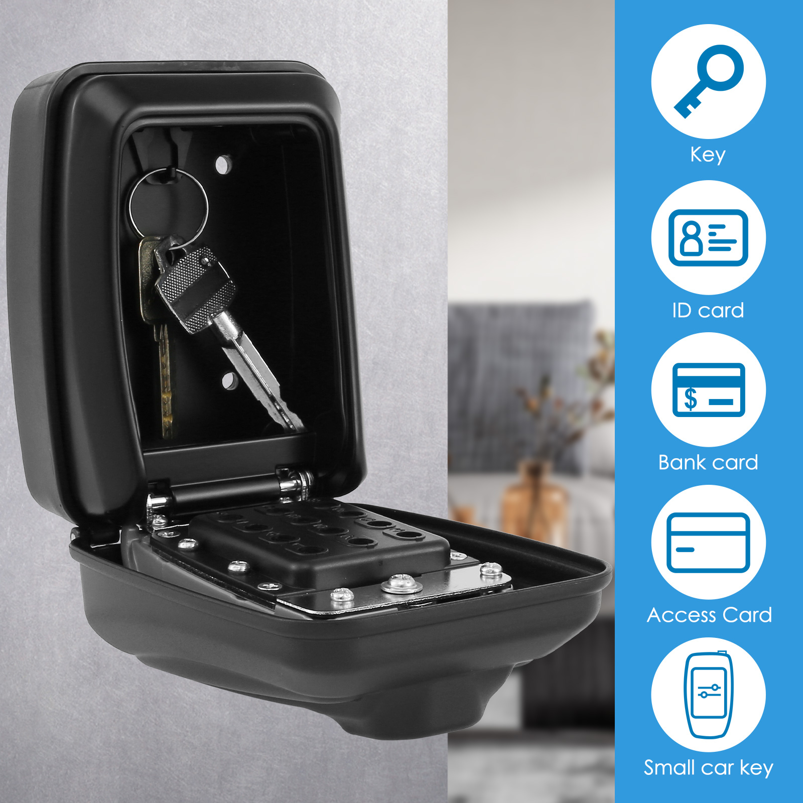 Key Lock Box Wall-Mount Secret - Lockbox Key Secure review and price