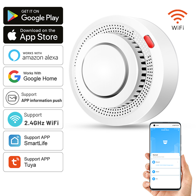 Tuya Smart WiFi Smoke Sensor F - Smoke Detector Interconnected review and price