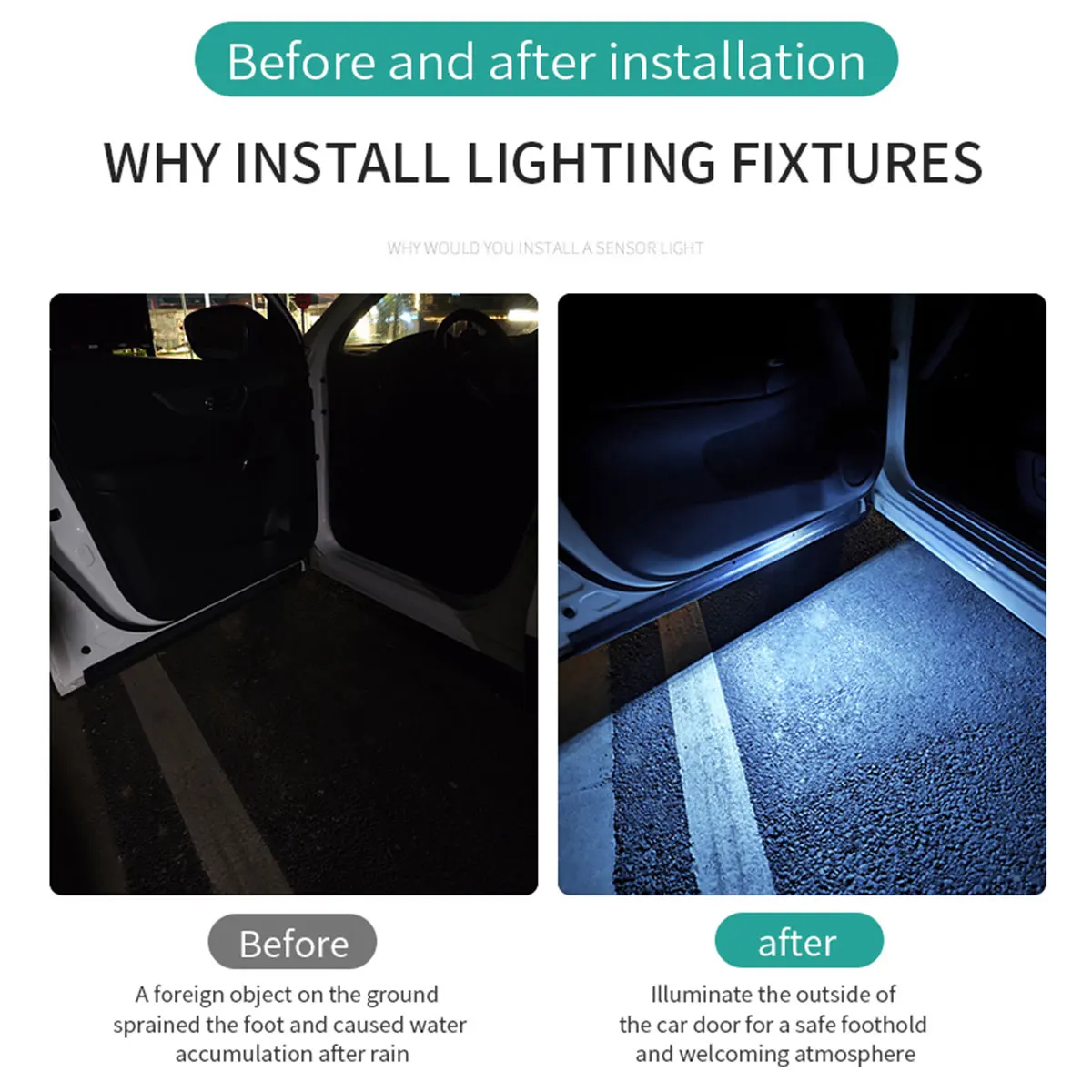 Car Door Lights LED Colorful F - Emergency Exit Sign review and price