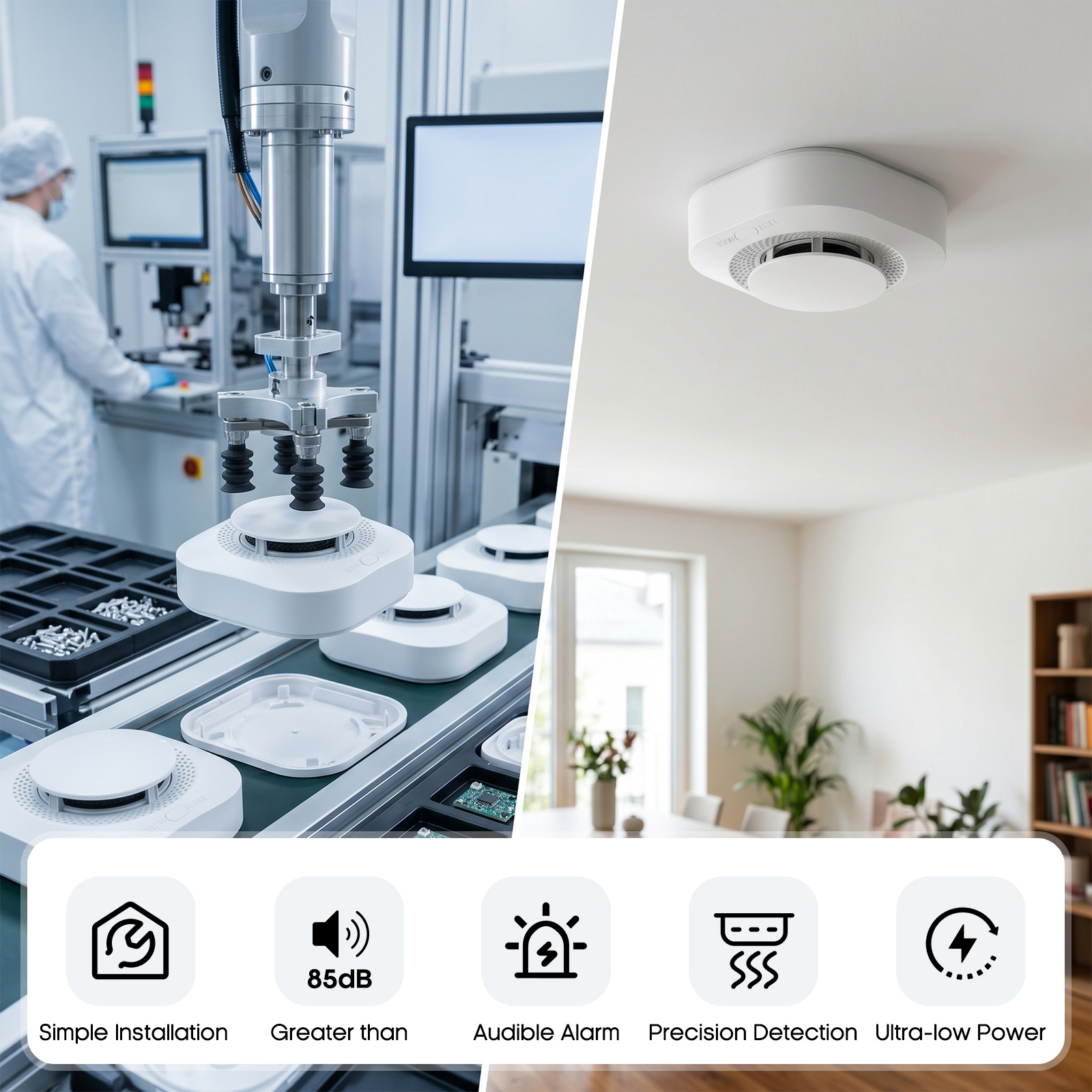 4 / 6 / 8 / 12 PCS Tuya Zigbee - Smoke Detector Interconnected review and price