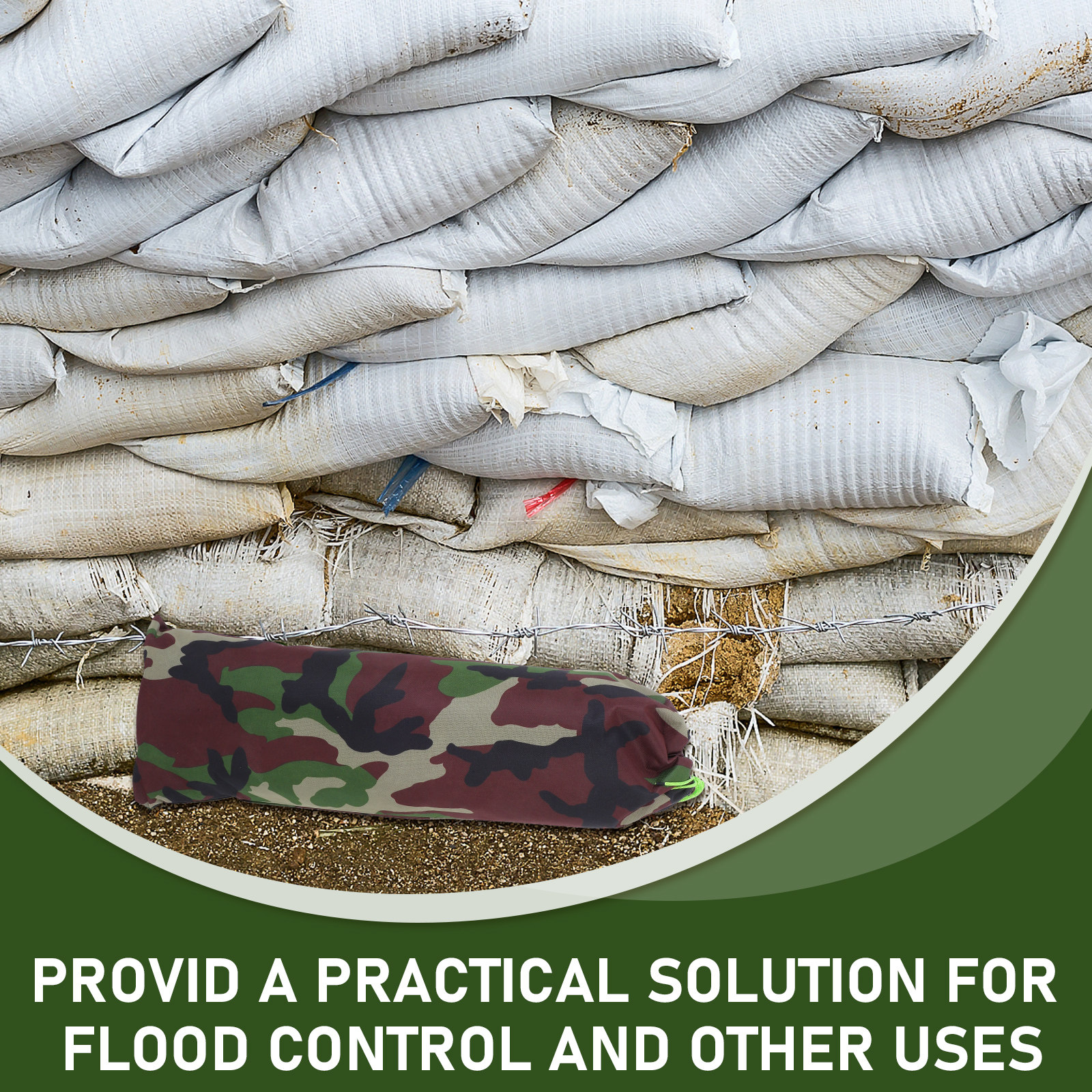 2Pcs Camouflage Flood Barrier  - Flood Barrier Bag review and price