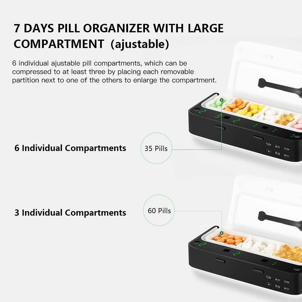 Pill Dispenser with Alarm Dail - Medicine Cabinet Lock review and price