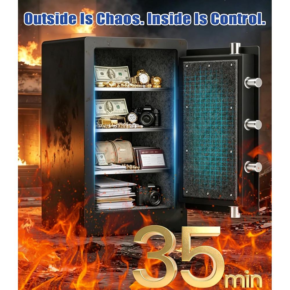 Large Biometric Safe with 35 M - Fire Safe Document review and price