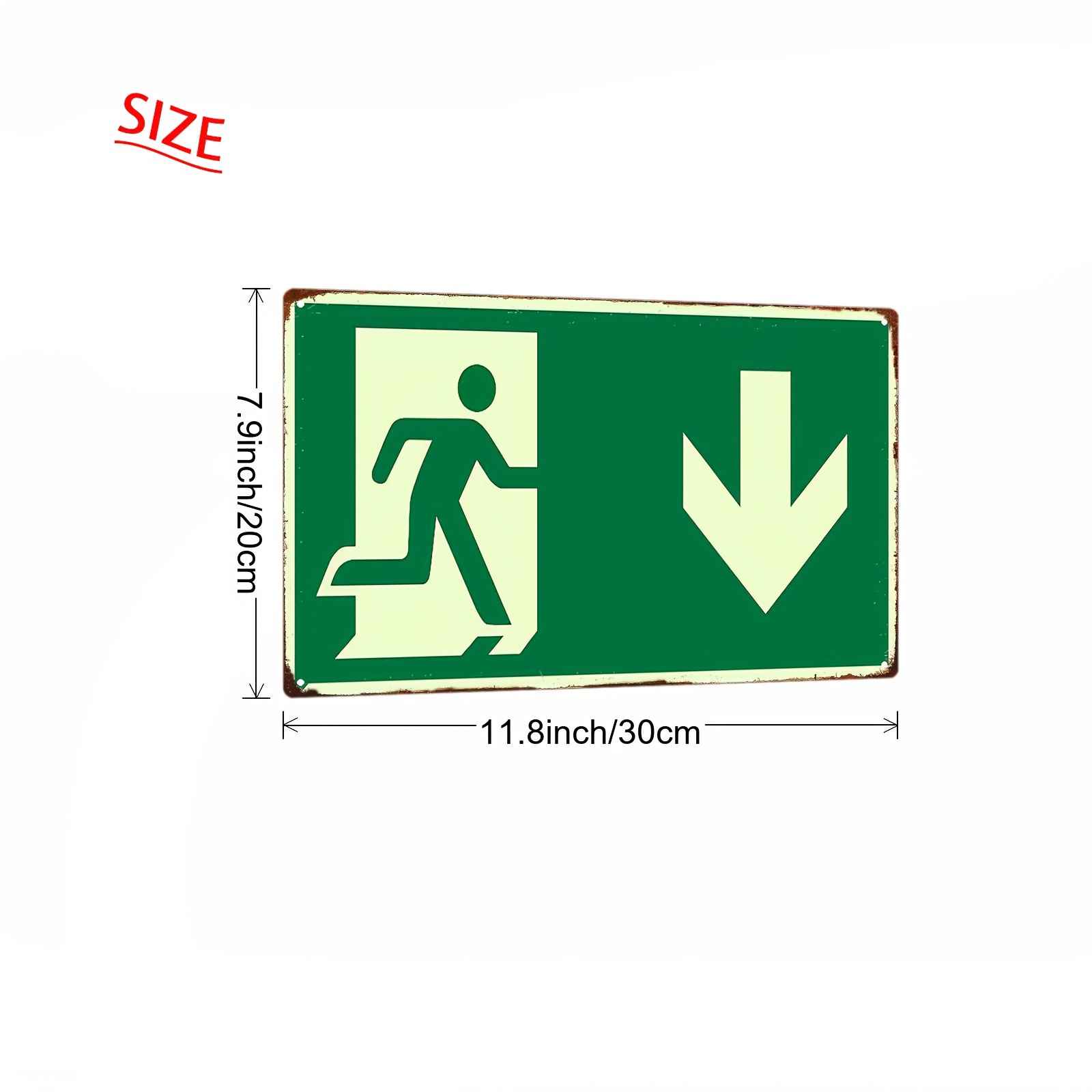 2D Vintage Metal Iron Sign | P - Emergency Exit Sign review and price