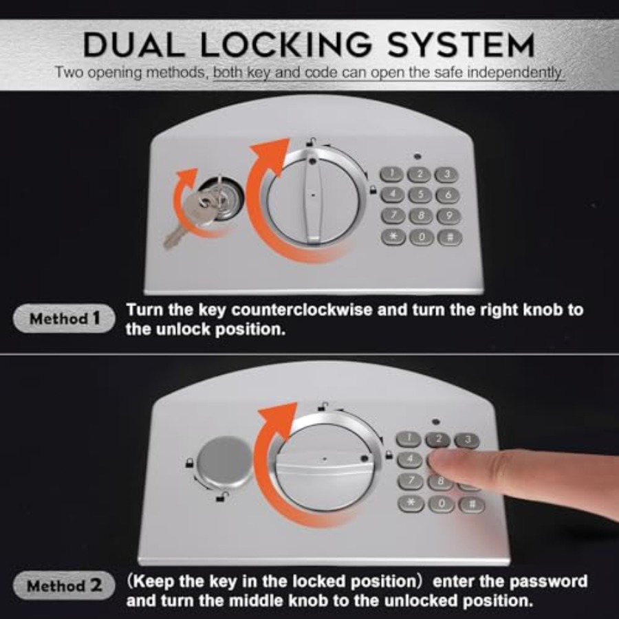 Portable Metal Safe Box with D - Fire Safe Document review and price
