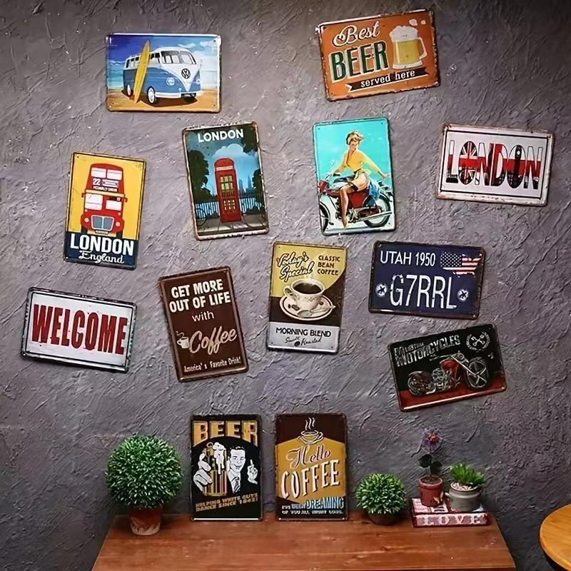 （2D Tin painting）Vintage Metal - Emergency Exit Sign review and price