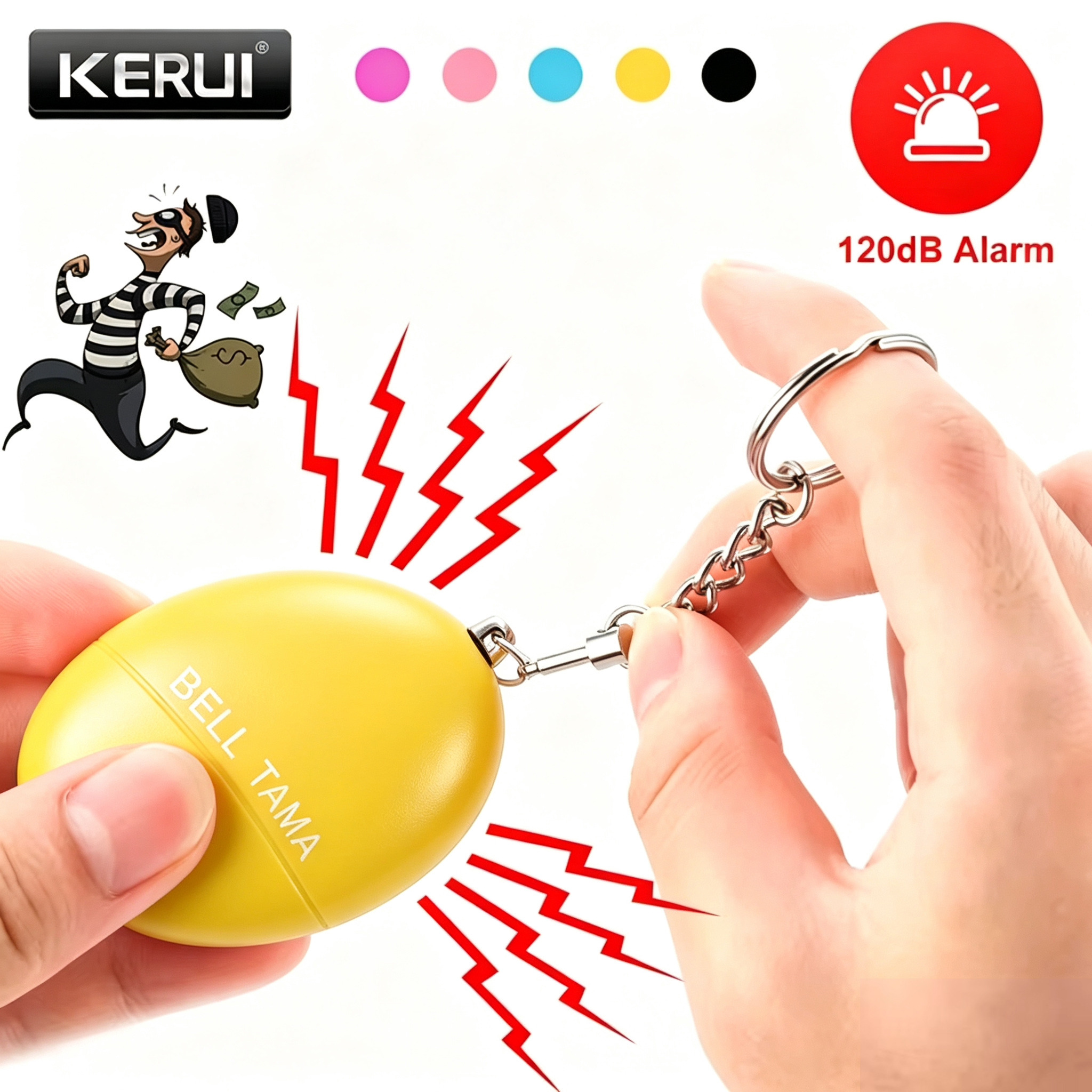 KERUI Personal Alarm 120dB Sel - Personal Alarm Keychain review and price