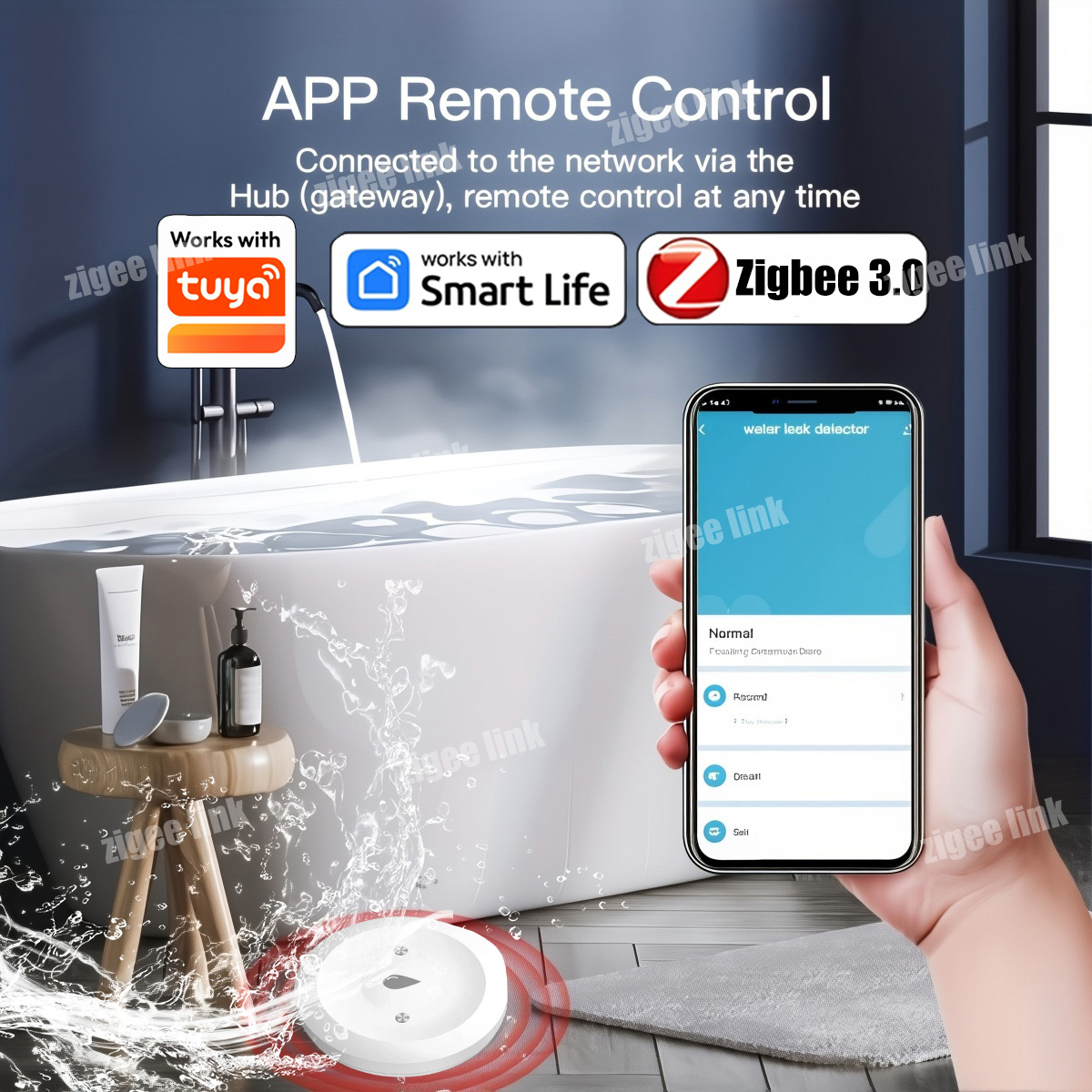 ZigBee 3.0 Water Sensor Smart  - Water Alarm Sensor review and price