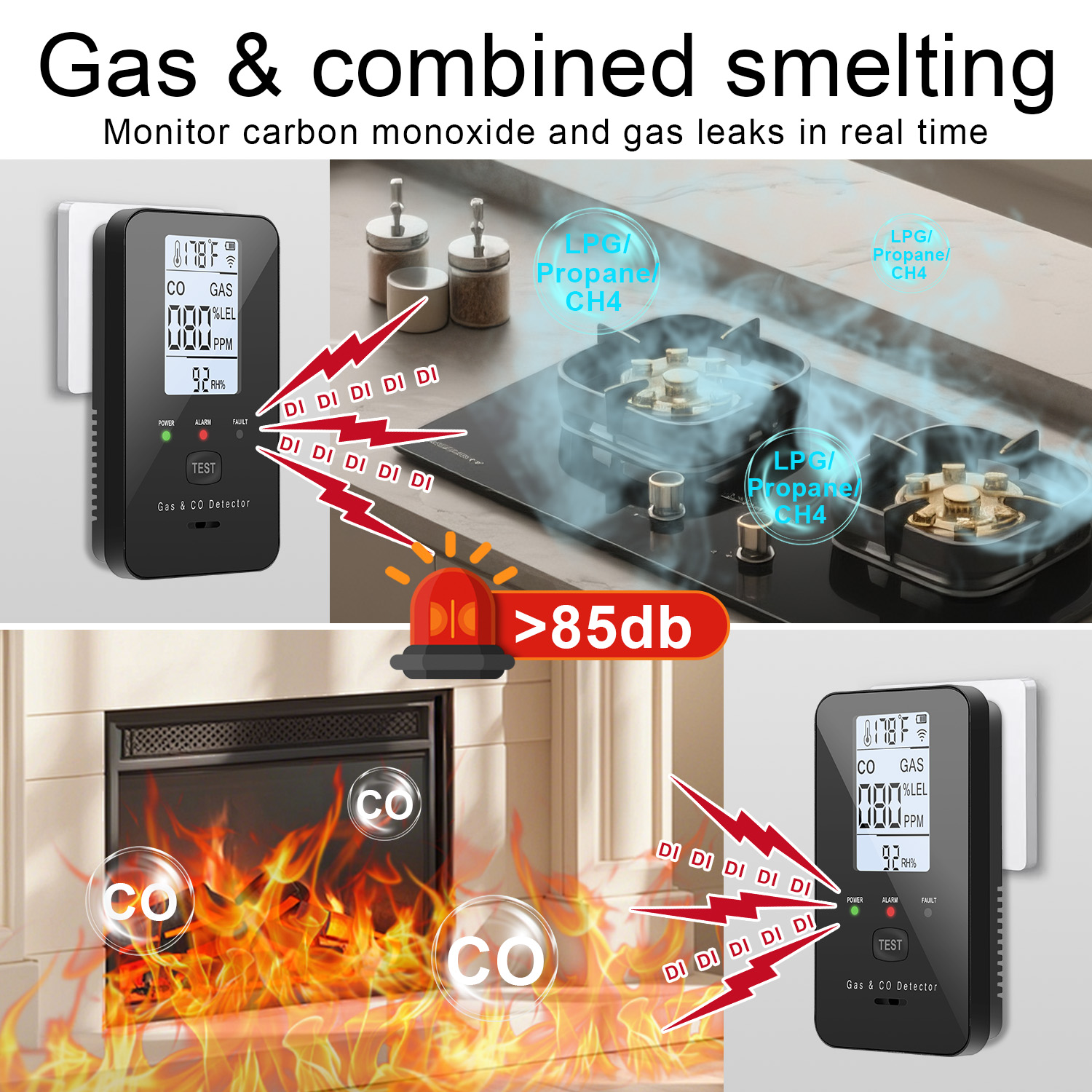 Natural Gas & Carbon Monoxide  - Co Detector Plug review and price