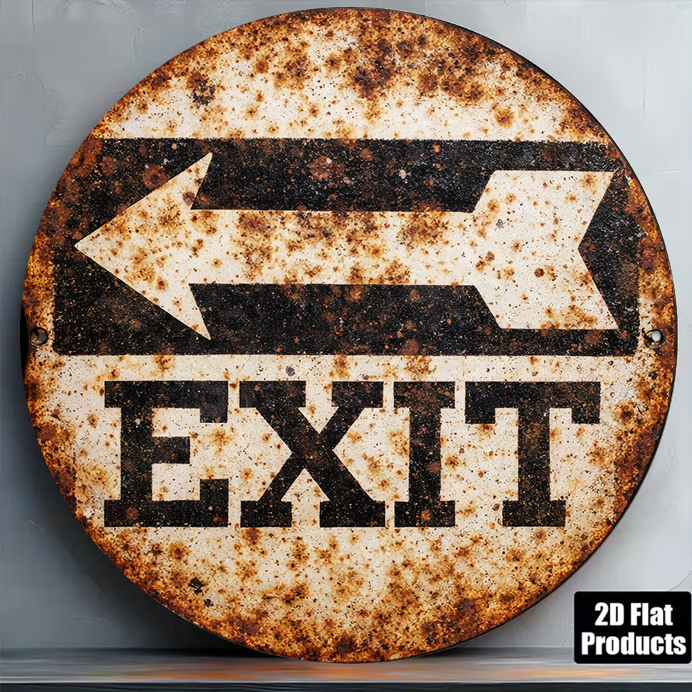 2D Metal Sign 8x8in/20x20cm Re - Emergency Exit Sign review and price