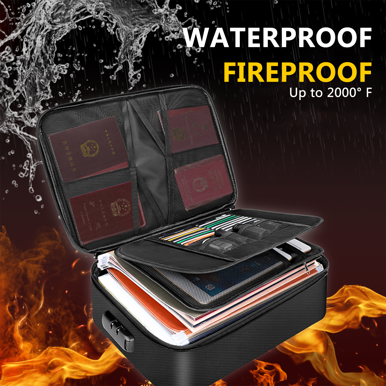 Fireproof Document Bag with Lo - Fire Safe Document review and price
