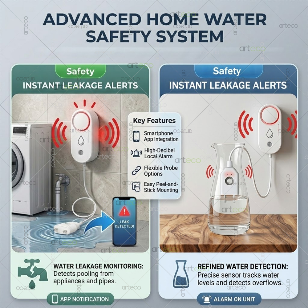 Zigbee Water Leak Detector Sma - Water Alarm Sensor review and price