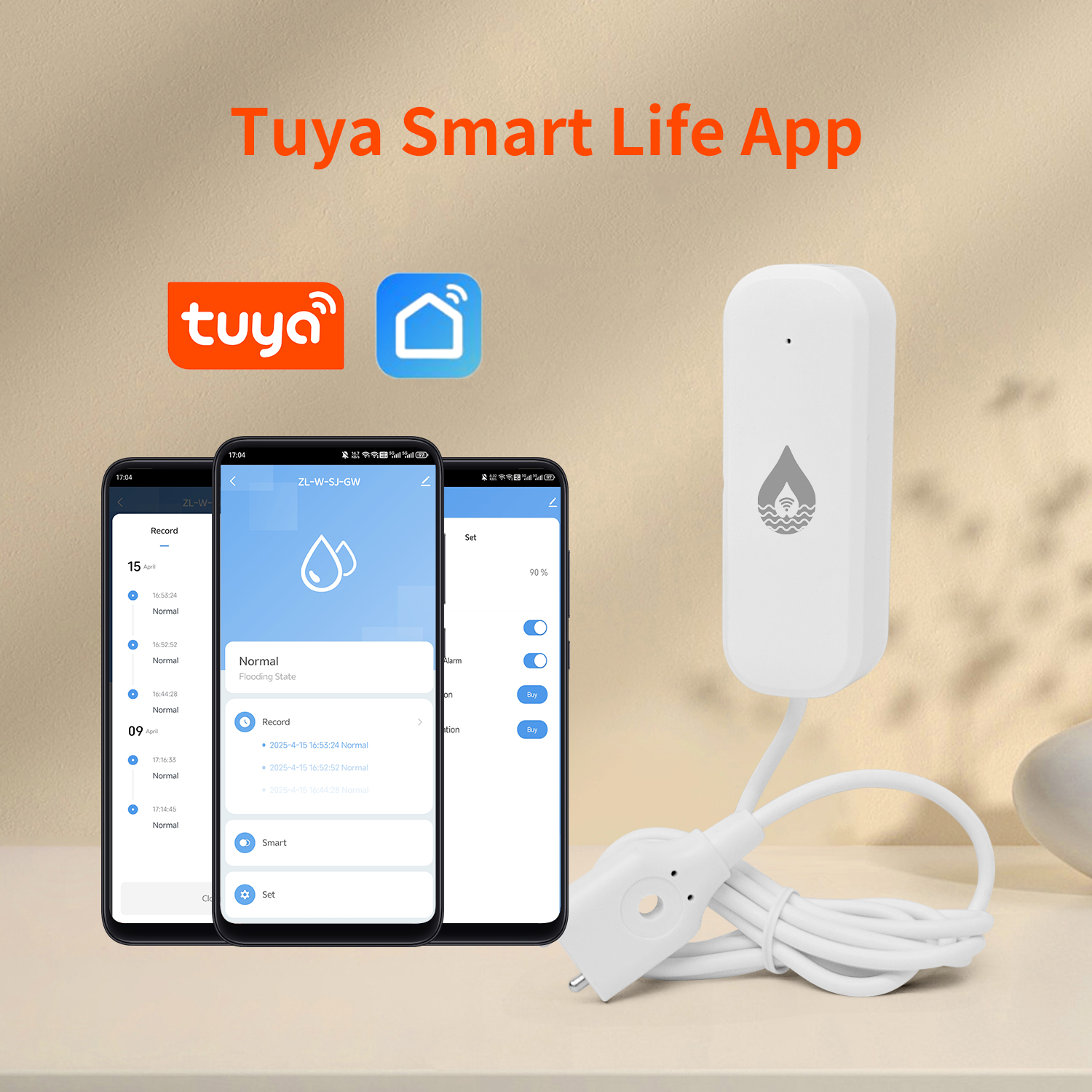 YFK Tuya WiFi Water Leakage Se - Water Alarm Sensor review and price