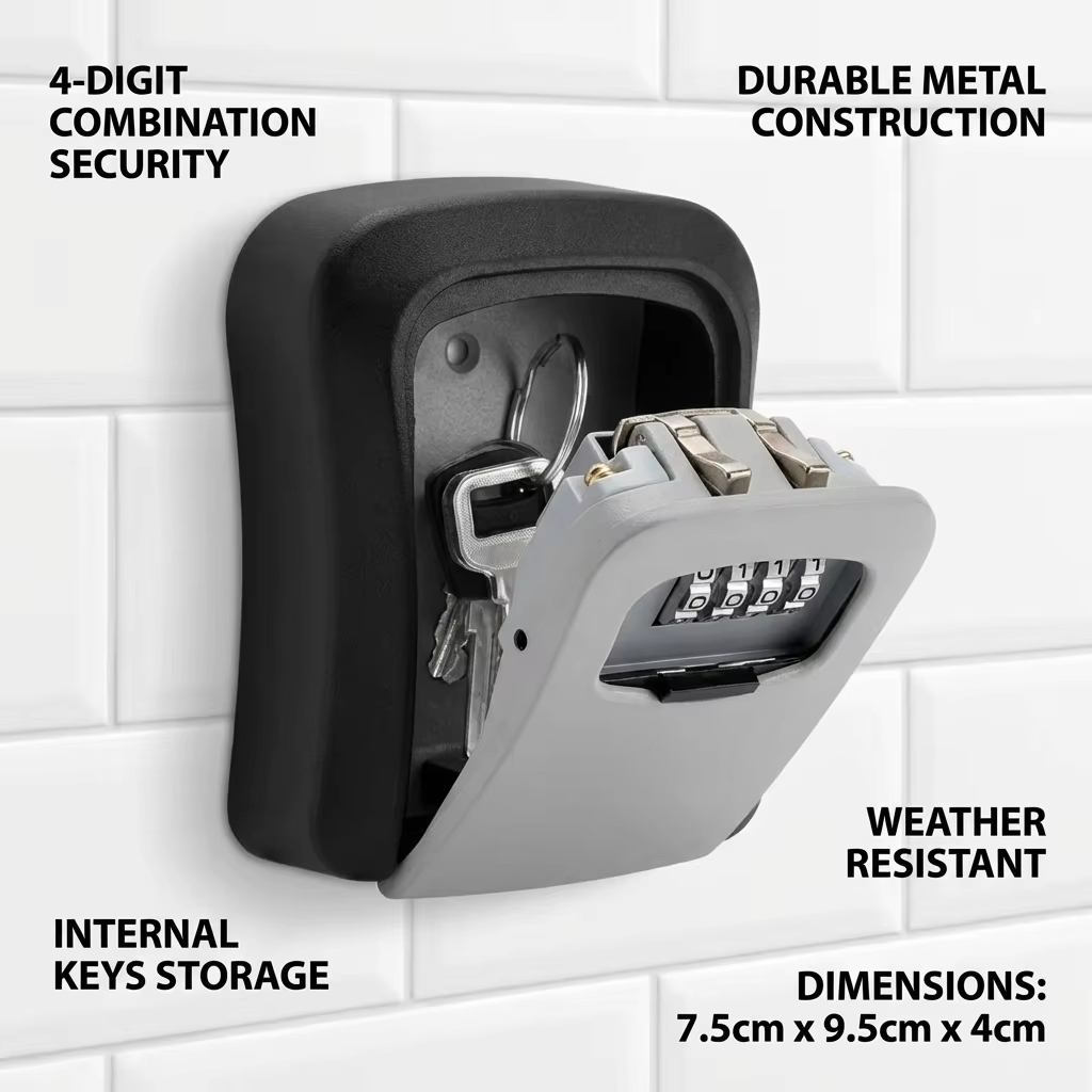 Wall Mount Key Lock Box 4 Digi - Lockbox Key Secure review and price