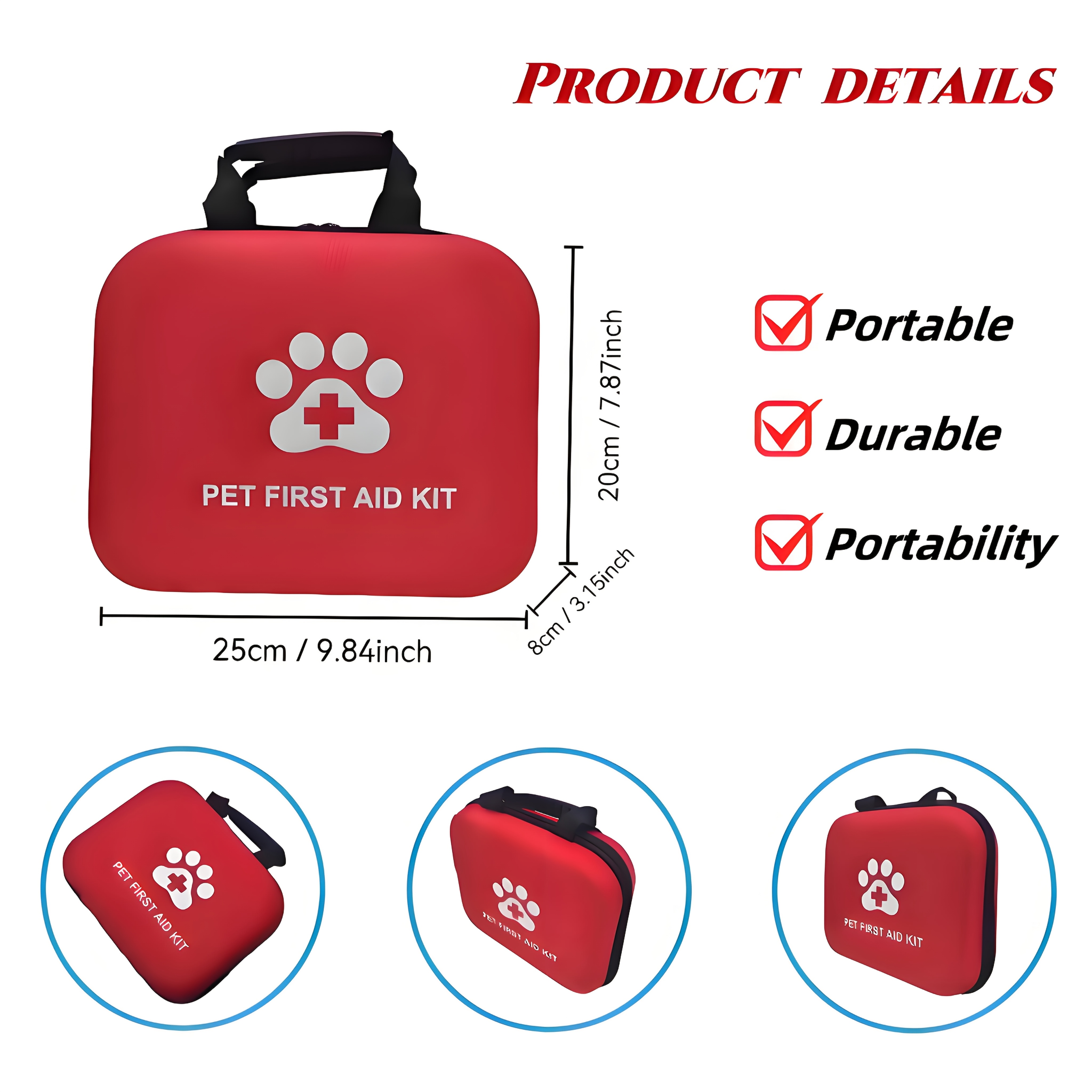 Portable Pet First-Aid Kit, Ca - First Aid Bag Kit review and price