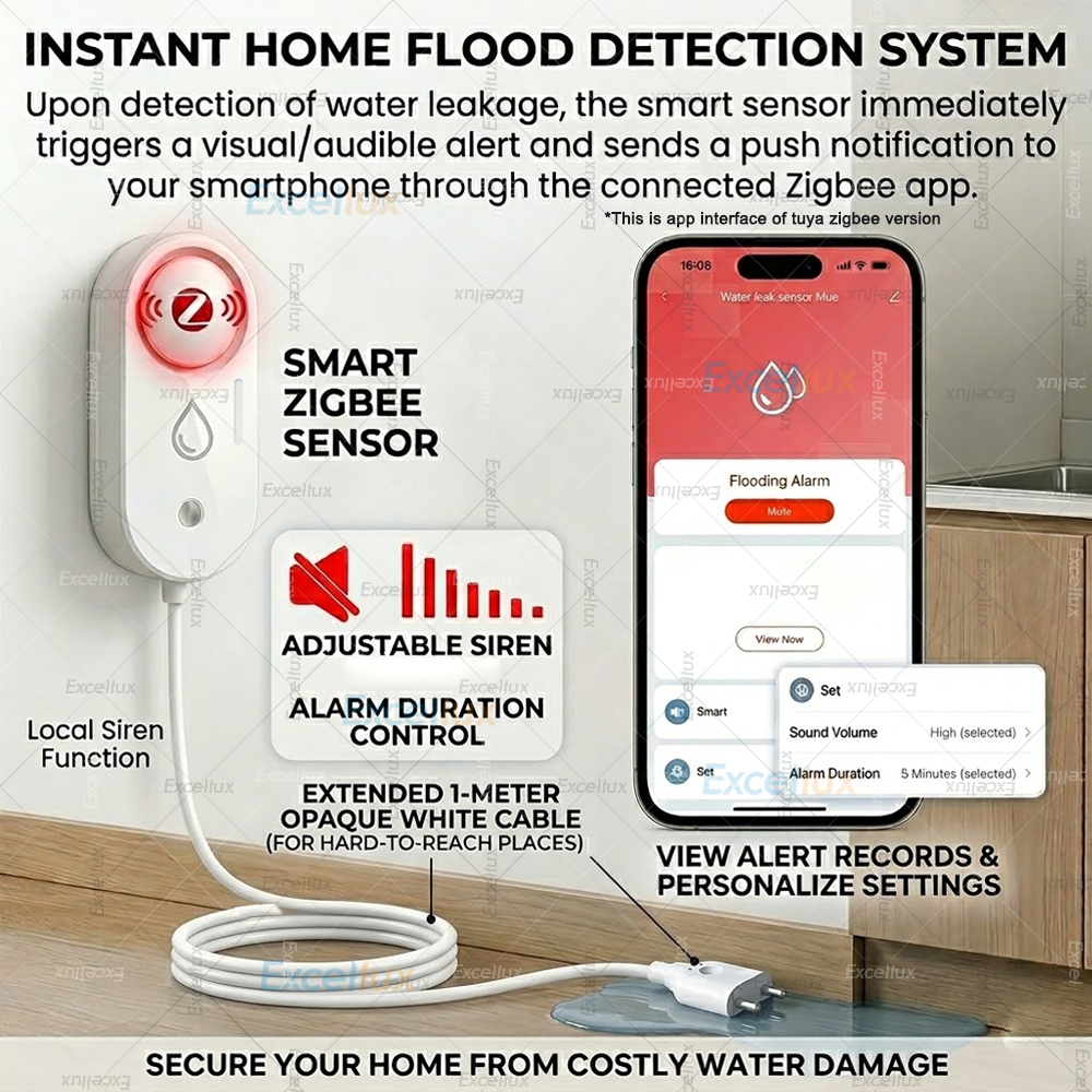 Smart Water Leak Sensor ZigBee - Water Alarm Sensor review and price
