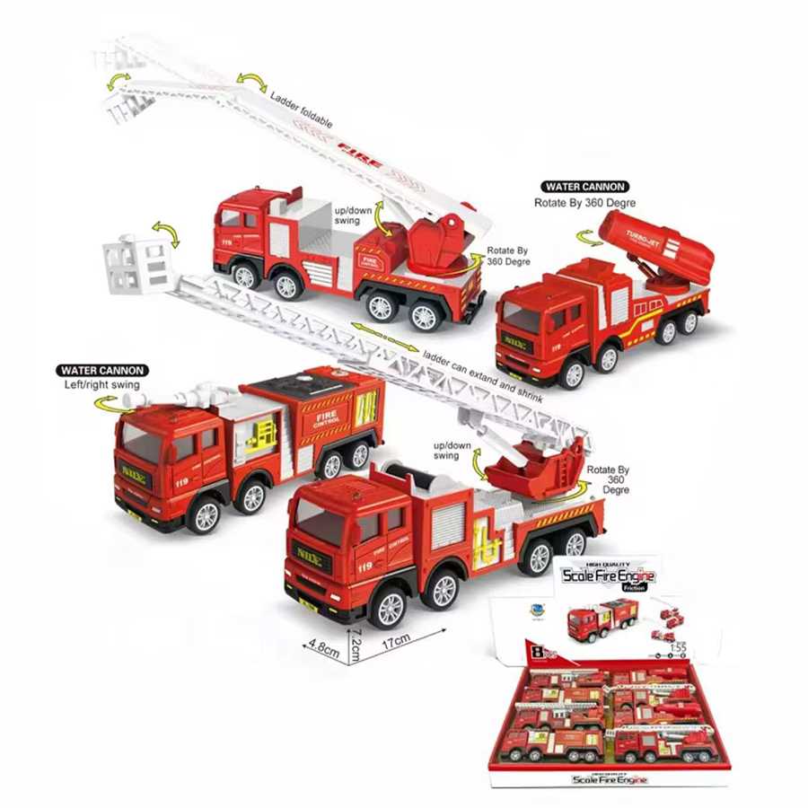 1pc-Alloy Fire Truck 1:32 Simu - Fire Escape Ladder review and price