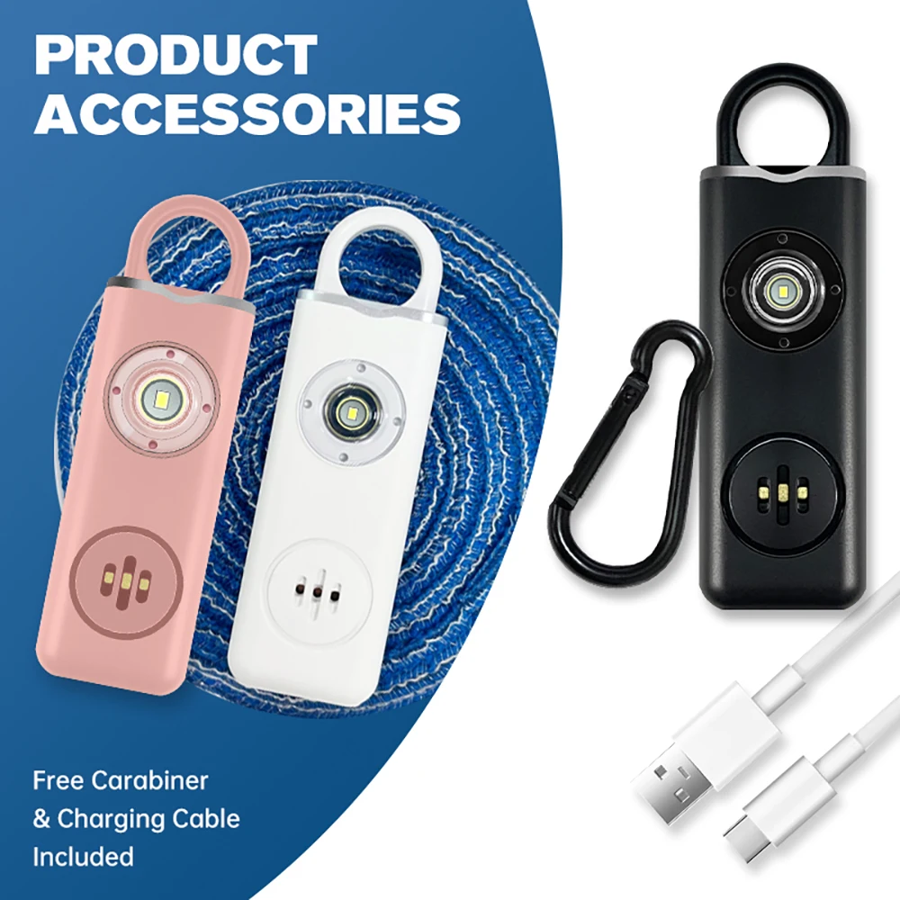 130dB Rechargeable Personal Al - Personal Alarm Keychain review and price