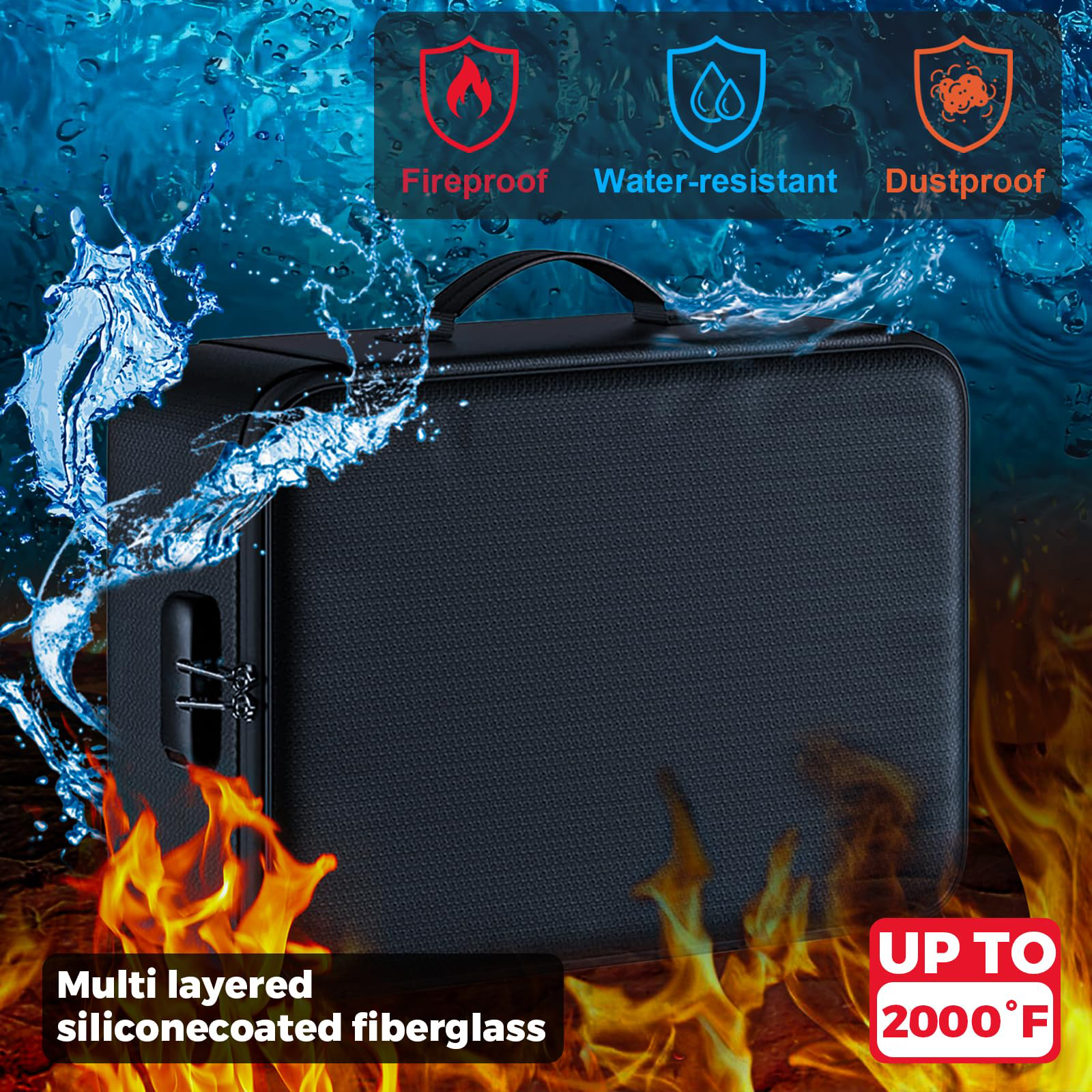 Fireproof Document Box Water-r - Fire Safe Document review and price