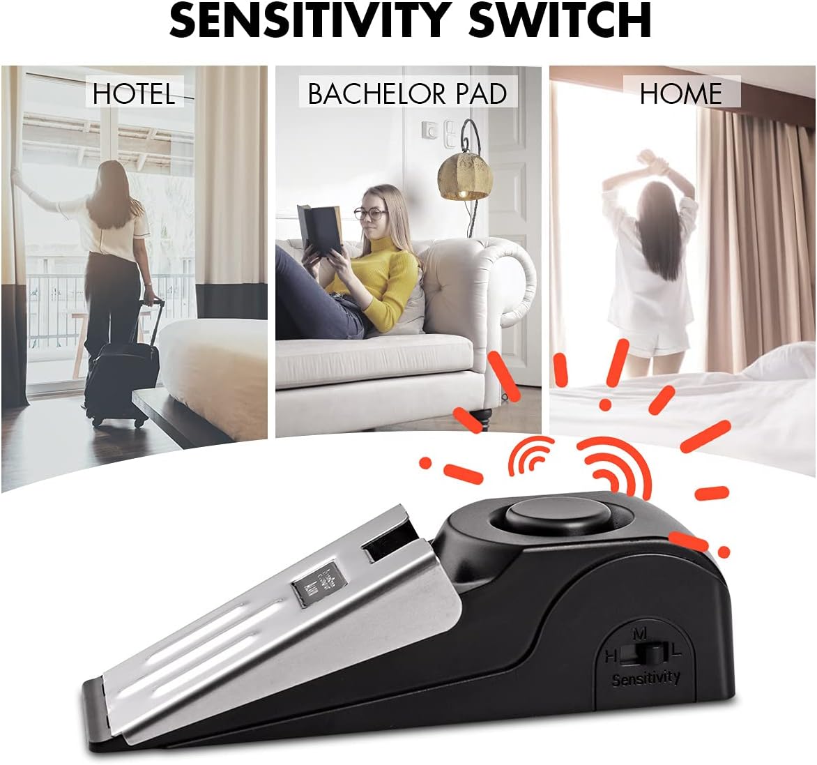 1/2Pcs Portable Travel 120 DB  - Door Stop Alarm review and price