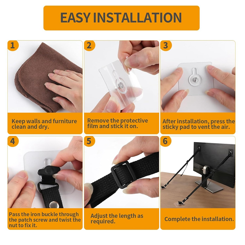 L62A 4 PCS Adjustable TV Safet - Earthquake Anchor Strap review and price