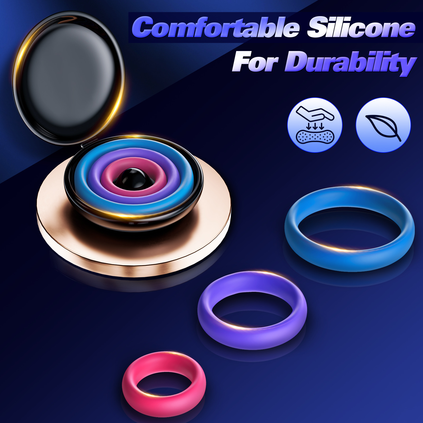 3pcs Silicone Cock Ring With P - Medicine Cabinet Lock review and price