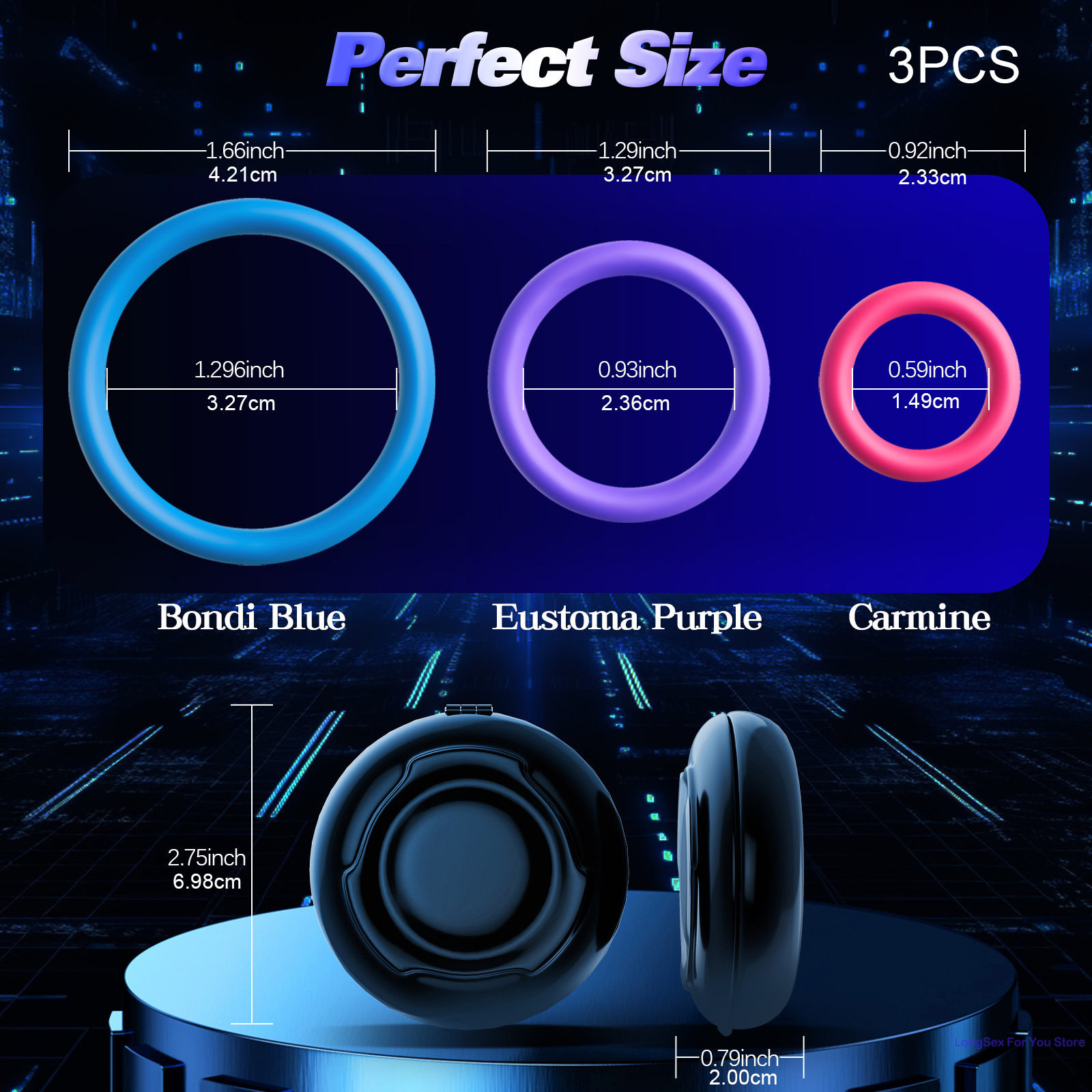 3pcs Silicone Cock Ring With P - Medicine Cabinet Lock review and price